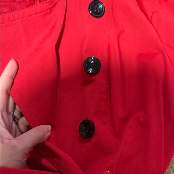 New York & Company Vibrant Red Trench Coat - Picture 5 of 10